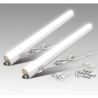 B.K.Licht Unterschrankleuchte BK_UL1512 Unterbauleuchte, 2er Set, 57.3 cm, Neutralweißes Licht, LED fest integriert, Neutralweiß, Lichtleiste, 8W, 700Lm, 4.000K, erweiterbar durch Stecksystem
