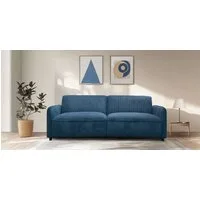 Dorel Home 3-Sitzer Allie Curved Schlafsofa 209 cm, Bettfunktion (110/190), verstellbare Rückenlehne, Cord u. Velours