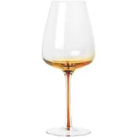 Broste Copenhagen Weißweinglas AMBER Weissweinglas caramel 0,4 l, Mundgeblasenes Glas, Amber Weißweinglas