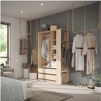 Vicco Kleiderschrank Elmo, Sonoma, 50 x 200 cm 2er Set (2-St)