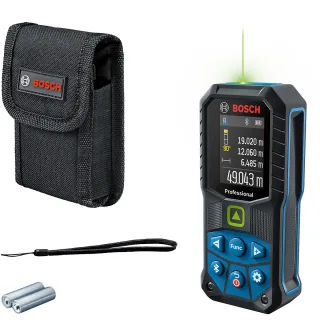 Bosch Laser-Entfernungsmesser GLM 50-27 CG mit 2 x 1,5 V LR6-Batterie (AA) blau/schwarz - 0601072U00