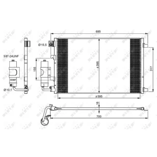 NRF Klimakondensator + Trockner Nissan Qashqai 1 35973