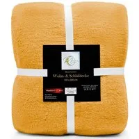 Wohndecke MOON Luxury Kuscheldecke, UNI Decke, ca. 150x200 cm, MOON Heimtextilien, mit geketteltem Rand