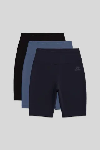 Kurze Hochtaillierte Slim-Fit Sportleggings