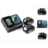 Makita Power Source Kit Li 18V mit 2x BL1860B Akku 6,0Ah Akkupacks
