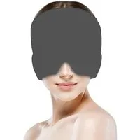 FEELVIT Schlafmaske Anti-Migräne Maske Relief Cap, Anti-Kopfschmerz, Packung, 1-tlg., Migräne Maske + Anleitung, Linderung und Entspannung mit Wärme-/Kältetherapie, Beruhigend