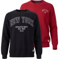 H.I.S Sweatshirt 2er Packung Sweatshirts mit Logoprint (Packung, 2) mit Rundhalsausschnitt, Langarm, für Jungen, im 2er-Pack
