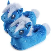 Corimori Tier Pantoffeln für Erwachsene Einheitsgröße 34-44 Plüsch Hausschuhe (Packung, Geschenk) EU Einheitsgröße 34-44, Sky das magische Pferd, Kinder und Erwachsene