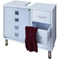 VCM Waschbeckenunterschrank Holz Badmöbel Badunterschrank Darola Schublade (1-St) 58x67x30cm Badezimmerunterschrank, Badezimmerschrank, breit