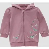s.Oliver Sweatjacke Sweatshirt Jacke Kapuzenjacke mit Glitzerprint
