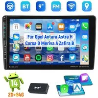 ESSGOO Für Opel Antara Astra H Corsa D Meriva Zafira Kamera Android 15 Type-C Autoradio (RDS, 4+64GB(optional), Type-C, Digitalradio (DAB), FM, AM, Carplay Android Auto Bluetooth EQ USB GPS Navi WIFI Touchscreen)