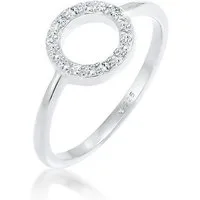Elli Fingerring Kreis Geo 925 Silber, mit Kristallen von Swarovski®, Geo
