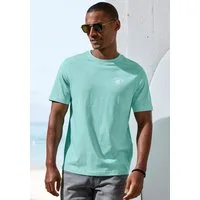 Beachtime T-Shirt, sommerliches Shirt mit modischem Surfer Print Regular-Fit, mit kleinem Print vorn und großem Print hinten
