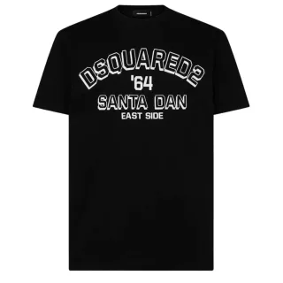 Dsquared2 - Schwarzes T-shirt „santa Dan 64"