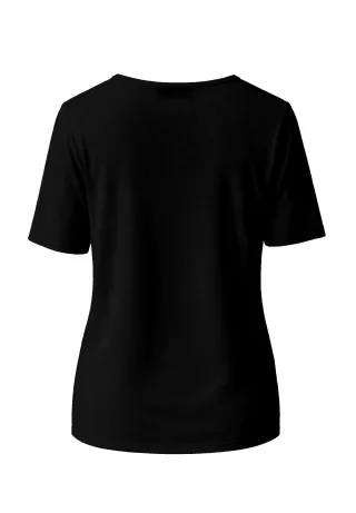 FRANK WALDER - Shirt NOS mit Raffung schwarz - Gr. - 42