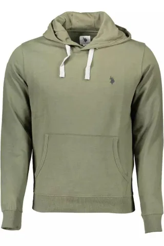 Fleece Hoodie Pullover Olivgrün
