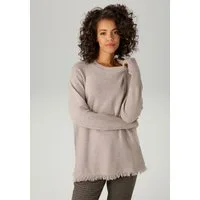 Aniston CASUAL Strickpullover mit eingestricktem Stern im Rücken