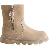 Next Stiefel mit Kunstfellfutter und Fransen Stiefel (1-tlg)