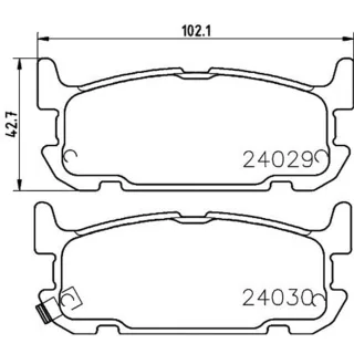 Hella Bremsbel?ge hinten Mazda MX-5 2