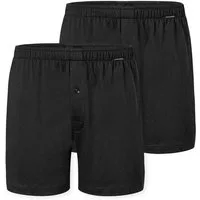 Schiesser Boxershorts Boxershorts Multipacks (2er Pack) lockere Passform, mit Eingriff, Gummizug