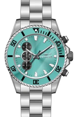 Invicta Pro Diver 51125 Herrenuhr - Quarzwerk - Edelstahl mit blauem Zifferblatt - 44 mm