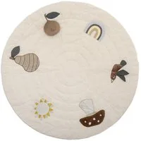 Bloomingville Spielmatte Agnes, 100 cm Durchmesser, Weiß, aus Baumwolle