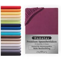 Hometex Premium Textiles Spannbettlaken Premium Boxspringbett Spannbetttuch ideal für Wasserbett und Matratzen, Jersey, Gummizug: Rundumgummizug, Spannbettlaken Premium Qualität 190 g/m², Gekämmte Baumwolle