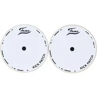 FAME Bass Drum, Zubehör für Drums, Fell-Zubehör, FKPSW-2 Bass Drum Patch Single White - Zubehör für Drumfelle