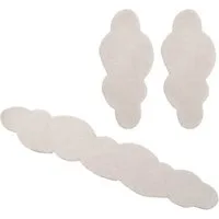 OTTO home Bettumrandung Microfaser Teppich Magong, besonders weich, sehr feiner Flor, Höhe 30 mm, (3-tlg), Wolkenform, uni Bettvorleger, Läufer-Set, Schlafzimmer, Kinderzimmer