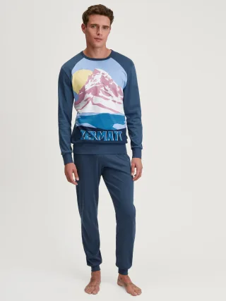 CALIDA - HERREN Pyjama mit Bündchen nordic - Gr. - XXL