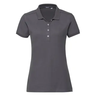 Russell Damen Stretch Polo-Shirt, Kurzarm (Grau)