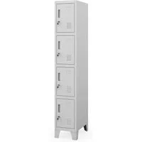 Jan Nowak Mehrzweckschrank Metall Schließfachschrank 29 cm ROBERT 1 Plus 5 Fächer Stahl (Stahl 0,6 mm 172 x 29 x 45 cm Wandmontage möglich PZH) Spind Garderobenschrank abschließbar Schloss 172 cm 4 Farben