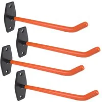 Maclean Wandhalterung MC-437 Fahrradhalter & Reifenhalter für Garage, (4-tlg., 4 Werkzeughalter Schlauchhalter Stahlhaken für Fahrradräder 60 kg)
