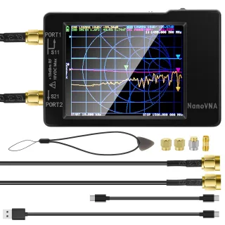 Original Hugen Version 2.8 Inch NanoVNA-H Vector Network Antenna Analyzer 10KHz-1.5GHz MF HF VHF UHF With SD Card Slot V