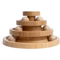 TrendPet Tier-Beschäftigungsspielzeug Minka Orbit Bambus Katzenspielzeug, Robustes Spielzeug aus Bambus