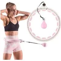 HMS Hula-Hoop-Reifen Massagereifen Trainingsreifen Hula-Hoop (Spar-Set, 1-tlg., mit Zähler), Verstellbare Seillänge des Schwerkraftballs reguliert Widerstand