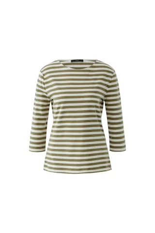 Oui - SOLEILA T-Shirt white green - Gr. - 44