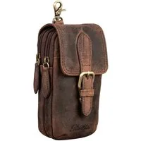 Benthill Gürteltasche Echt Leder Gürteltasche Damen & Herren Hüfttasche Wandertasche, Reißverschlussfach