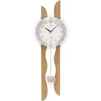 AMS Funk-Pendelwanduhr F5239 (Quarzuhr,Holzgehäuse,Esszimmer,Wohnzimmer)