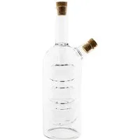 Almina Menage-Set 2in1 Öl- & Essigflasche "Zeyla Di Due" aus Borosilikatglas mit Korken, (1-tlg)