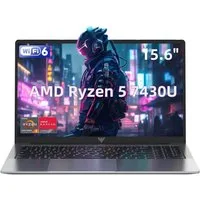 ACEMAGIC 15.6" Laptop AMD Ryzen 5 7430U 16GB RAM 512GB SSD, Windows 11 Pro Notebook (35,74 cm/15.6 Zoll, AMD AMD Ryzen 5 7430U, AMD Radeon Graphics, 16 GB, 512 GB SSD, 180° Drehung,Tastatur mit Nummern,Touchpad,Deutsche Tastaturabdeckung)