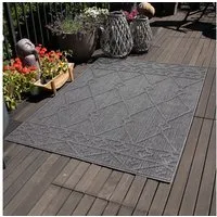 Carpettex Outdoorteppich Berber Design, Läufer, Höhe: 8 mm, In& Outdoor Teppich Grau Berber Design für Küchen Balkon Terrasse