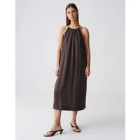 OPUS Trägerkleid Widala aus weicher Webware mit dezenter Struktur Mit Eingrifftaschen für praktische Alltagslooks