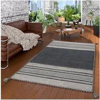 Pergamon Wollteppich Natur Teppich Kelim Navarro, Rechteckig, Höhe: 8 mm