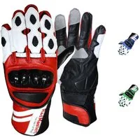 German Wear Motorradhandschuhe GW409G Lederhandschuhe Handschuhe aus Kalbsleder mit Protektoren