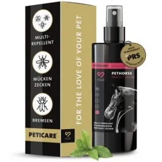 Peticare Anti-Insekten Spray für Pferde gegen Stechmücken Bremsen Mücken Moskito 250 ml