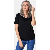 GOLDNER T-Shirt Knitterarmes Shirt mit Elasthan Rundhalsausschnitt und dezentes Design für jeden Tag