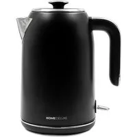 HOME DELUXE Wasserkocher NOBLE - Matt, 1.5 l, 2200 W, Edelstahl Gehäuse & integrierter Hitzeschutz, Retro Optik