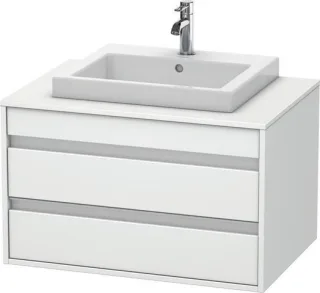 Duravit Ketho Konsolenwaschtischunterbau wandhängend Weiß Matt 800x550x496 mm - KT675401818 KT675401818