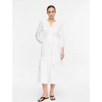 comma Maxikleid Kleid Midikleid mit floraler All-over-Stickerei